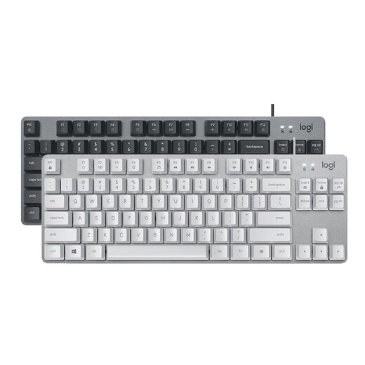 罗技（Logitech） K835机械键盘 有线游戏键盘 办公84键TTC轴 商务家用电竞键盘短款小尺寸台式机笔记本吃鸡键盘 K835 黑色  红轴+桌垫+加速卡