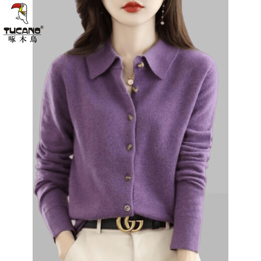 Woodpecker Velvet Shirt Women's Autumn and Winter New Middle-aged Mother's Clothes Fashionable Loose Slim Polo Collar Long Sleeve Bottoming Top Milk Camel Color XL Recommended 100-115 Jin Jin equals 0.5 kg