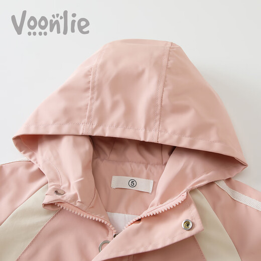 Fanli Girls 'Mantel Herbst Kleidung 2025 Neue Kinder modische kleine Mädchen Kleidung Baby Kapuze -Top -Frühling und Herbst M3008 Pink 100