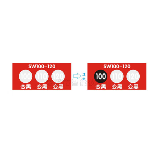 OUOETY Cou Jun SW100-120 Combined color change temperature display Temperature measuring patch Temperature test strip Temperature sensing label SW100-12033 tablets/piece