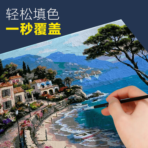 Long time no see digital oil painting diy landscape hand painting bedroom living room decorative painting acrylic painting hanging
