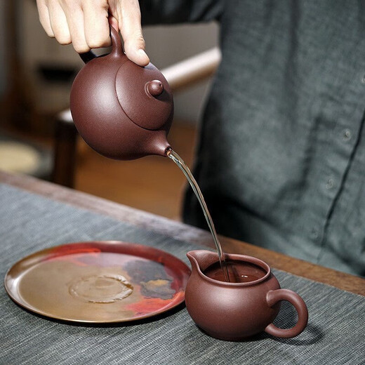 Xu Baoguo Yixing Original Mineral Purple Clay Pot Famous Handmade Teapot Single Travel Kung Fu Tea Set Cut Cover Mesh Single Drinking Snack 150ml