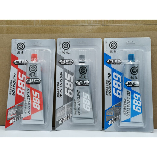 回天角斗士588 589 689硅酮免垫密封胶高温红胶银胶灰胶 蓝胶 蓝色(20支)