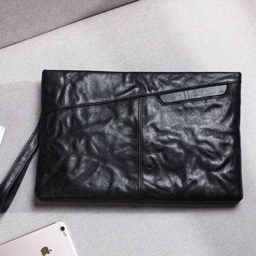 Losbury Herrenhandtasche Neue Mode echte Lederumschlagstasche für Männer Business Casual Clutch Bag für Männer weich