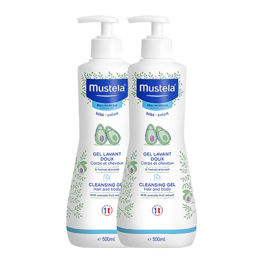 MUSTELA children's shampoo and shower two-in-one 500ml*2 baby shampoo and shower gel for infants and young children imported from France