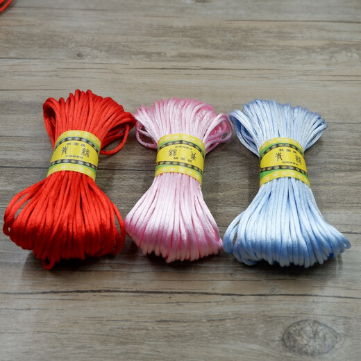 Weicheng Chinese knot wire red rope DIY hand braided wire diamond knot braided bracelet rope necklace wire No. 6 wire red 20 meters/tie about 2.0 mm