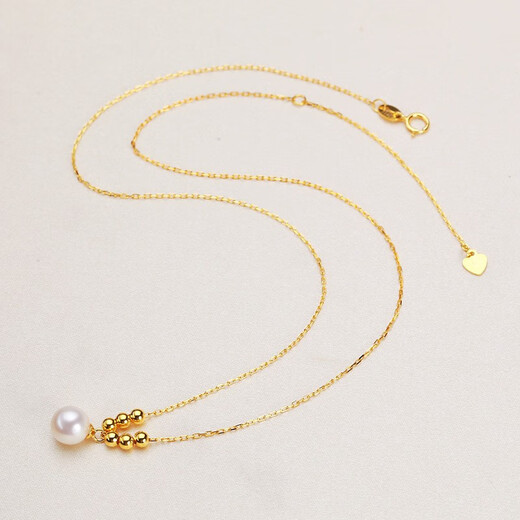 Yue Fei freshwater pearl necklace pendant 925 silver clavicle chain with strong light and slight imperfections, birthday gift for wife and lover, gold