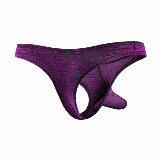 Bullet separation thong men's single gay comfortable T-pants sexy small nightclub gay love S (1'9-2'1) purple 1 pair