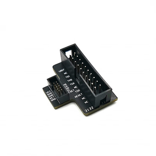 1.27mmJTAG adapter board standard 20-pin 2.54mm to 10-pin 1.27mm supports JLINK/SWD, equipped with 20cm long 1.27mm cable and 2.54mm row