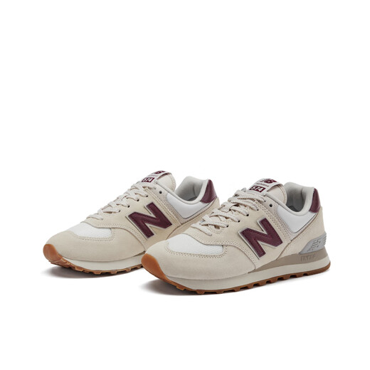 NEW BALANCE NB574 Official Casual Shoes Women's Shoes Retro Comfortable Autumn and Winter Breathable Mesh Shoes Gift Lightweight Versatile Sports Shoes Off-White WL574RCF 38 (Foot Length 24.5cm) Please Contact Customer Service for Size Details