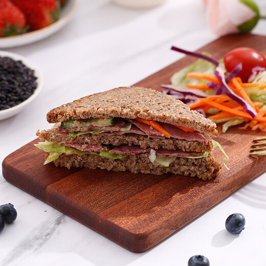 Jason importó de Alemania pan integral de centeno, 500 g/bolsa, desayuno, tostada ligera, grano grueso, reemplazo de comida fitness bajo en grasa