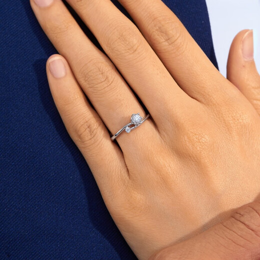 DR Proposal Diamond Ring K Gold BELIEVE Classic Xueman Ring Holiday Gift Certificate + Gift Box 8 Points H Color SI1