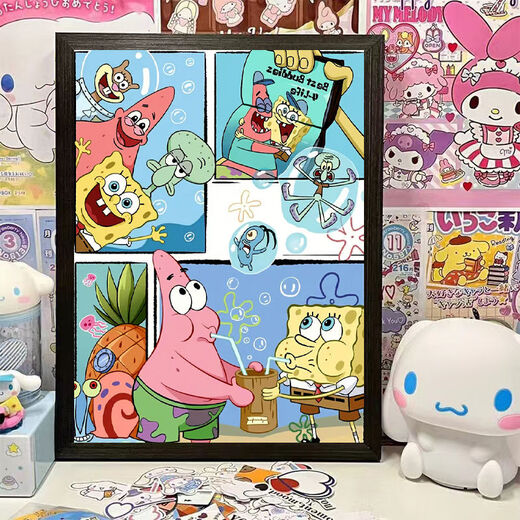 Taoli Shijia cartoon anime strawberry bear 1000 pieces wooden puzzle adult healing chinchilla children educational toy gift Doraemon-M1381 500 pieces jigsaw puzzle gift box + solid wood photo frame