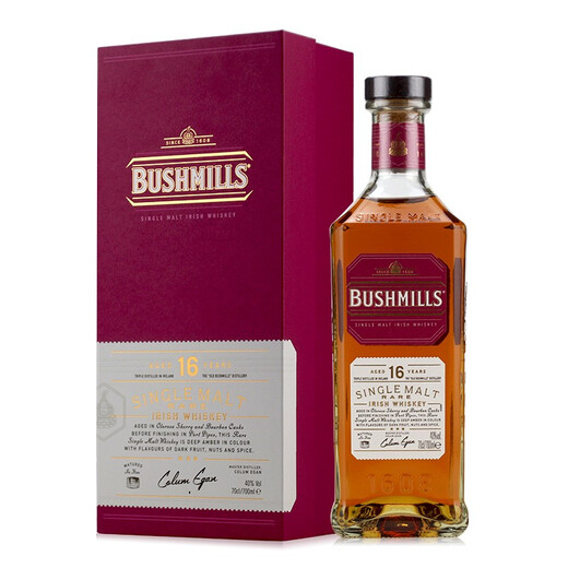百世醇爱尔兰进口洋酒  Bushmills 布什米尔斯 奥妙 布什米尔 威士忌 百世醇16年