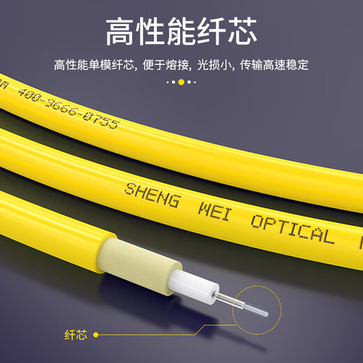 胜为（shengwei）光纤跳线SC-SC单模单芯网络入户室内收发器尾纤电信级 胜为光钎跳线 1米【FSC-1011】 3米 单模单芯【FSC-101】