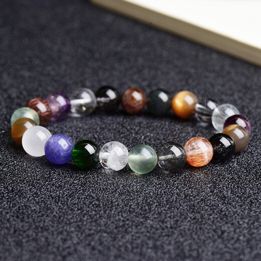 Zichuan crystal multi-pack bracelet hair crystal ghost super seven aurora prehnite tanzanite mixed crystal bracelet