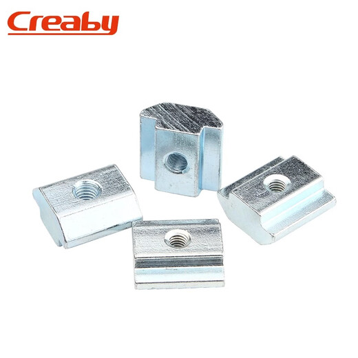 Creaby European standard aluminum profile accessories slider nut T-type nut 20/30/40/45 type national standard square nut nickel-plated European standard type 20 M5 (10 pieces)