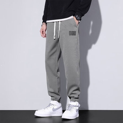 JEEP SPIRIT casual pants men's spring and autumn new fashion brand loose tie feet harem pants trendy sports long pants men 8805 card gray + 8805 card gray 4XL