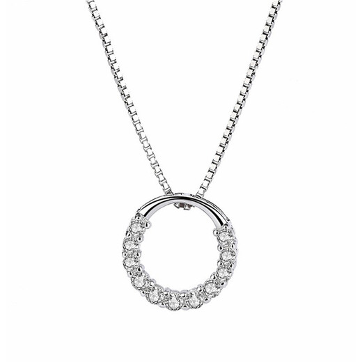 KAMALUN brand platinum necklace pt950 platinum jewelry ring neck ornament inlaid with moissanite women's necklace birthday gift ring necklace