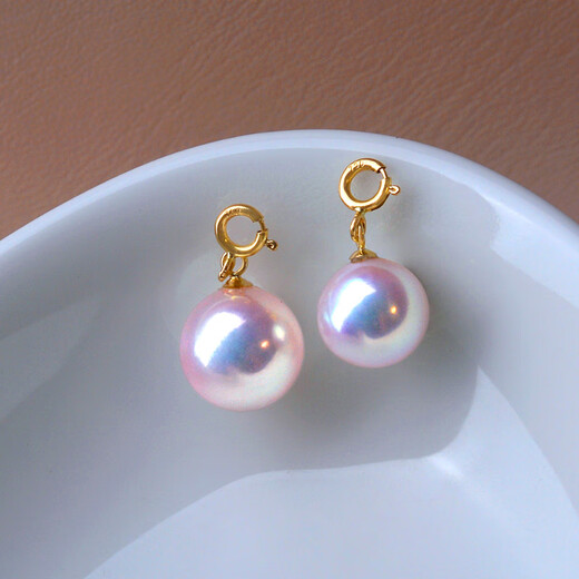 Chuxiao 18K gold Japanese Akoya natural seawater pearl necklace pendant with small light bulb with Akoya pendant only without chain 8-8.5mm