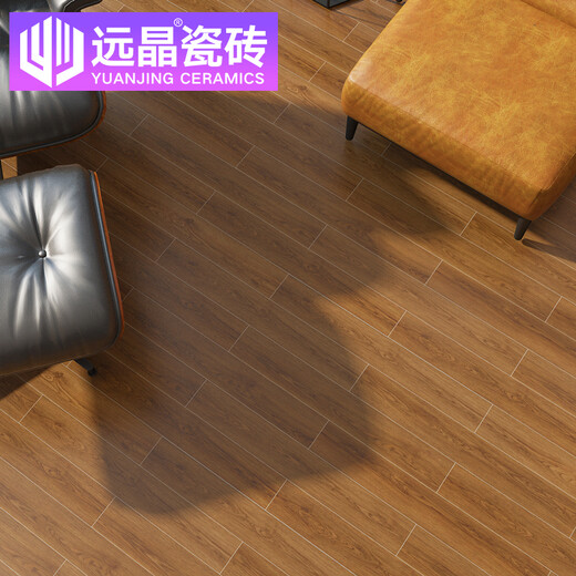 
Yuanjing ceramic tiles 150x900 straight edge all-body wood grain brick imitation solid wood bedroom living room dining floor tiles Nordic anti-slip wear-resistant BJ15912 150x900mm