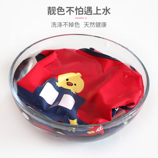 儿童围裙婴儿饭衣幼儿园防脏罩衣男宝宝吃饭围兜防水无袖薄款饭兜 A6231红色小鸟汽车 常规款 120码建议身高100-110厘米