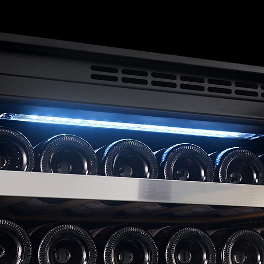 PULADI Seamless Embedded Red Wine Cabinet Constant Temperature Wine Cabinet Embedded Hidden Compressor Wine Tea Refrigerator Touch Open Door Touch Open Door BMDT-125T Dual Temperature Wine Cabinet 120L