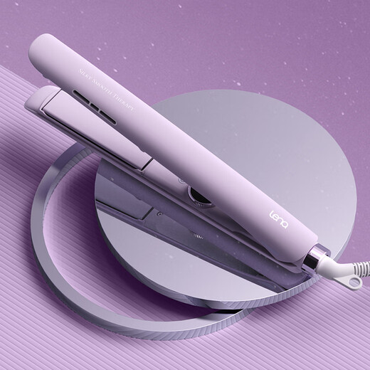Lena straight plate clip does not hurt hair negative ion electric splint straight hair curling dual-purpose straightener special perm rod 690 purple high smooth version 40 million negative ion splint