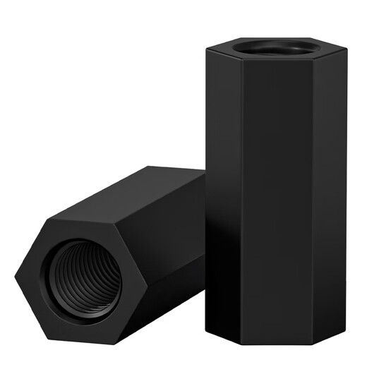 Tianzhuo Hardware insulating flame retardant nylon plastic plastic double-way hexagonal column isolation column support column PC board spacer nut stud black M3*5 50 pieces