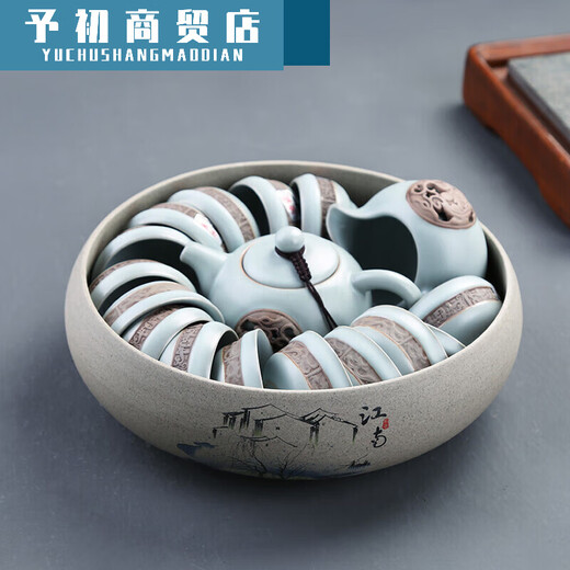 特大号茶洗特渣缸水盂杯洗大容量收纳碗洗茶器紫砂家用陶瓷洗茶杯 白色_HXH-2603