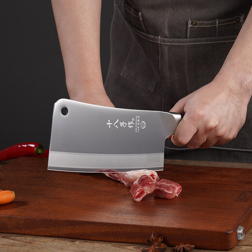 Shibazi made composite steel household knives with colorful wooden handles, matching bone chopping knife S2205-A, exquisite gift box