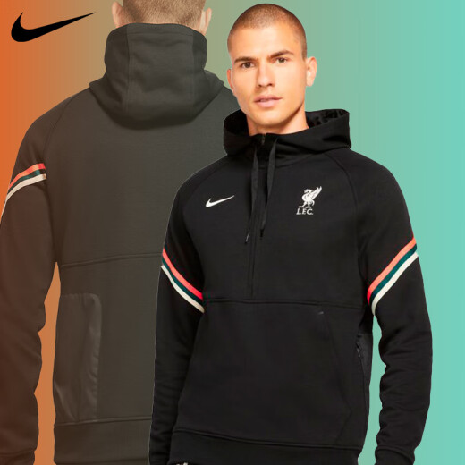 Nike (Nike) Tianlang Football Nike 21/22 Liverpool Football Half Zipper Casta Capualy manga larga DA9766-010 Negro M