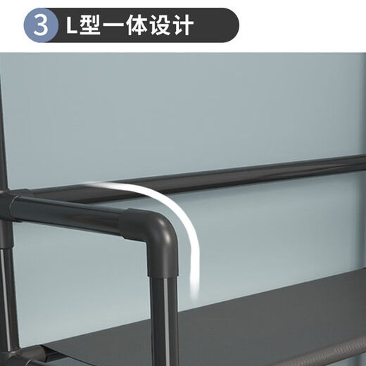 Lohas time simple shoe rack home door multi-layer indoor student dormitory rental house shoe cabinet storage rack coat and hat rack black 5 layers 80cm