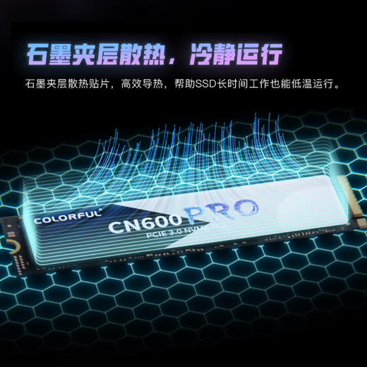 Colorful 512GB SSD solid state drive M.2 interface (NVMe protocol) CN600 PRO series PCIe 3.0 x4 TLC particles