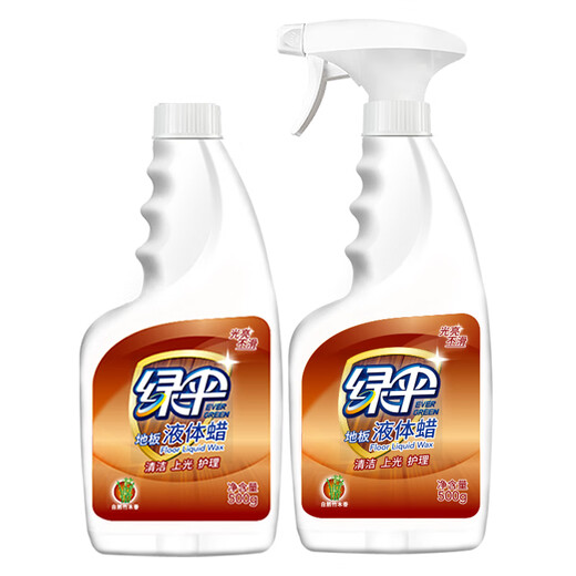 Green Umbrella Floor Liquid Wax Bamboo and Wood Scent Wood Floor Cleaning and Maintenance Care Only Shines and Does Not Slip 500g*2 Bottles