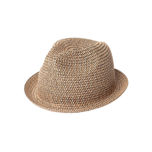 KT Retro Top Hat Men d'âge moyen Paille tissée Sunable Sun Protection Casual Short Brim Paille bouclée British Jazz Hat Girl Trend Khaki L (58-60 cm)