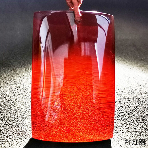 Amber school, one thing, one picture, one certificate, amber pendant, innocent card, blood amber wine red pendant necklace, sweater chain, pendant 14.62g 47*31*12mm