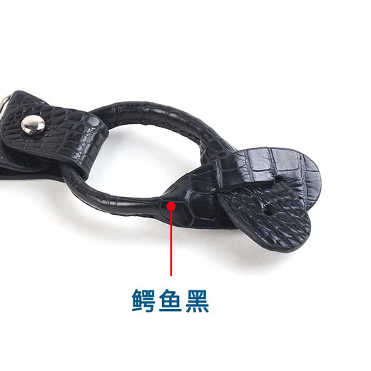 Elanmeet男士鳄鱼皮羊毛背带4夹纽扣两用款式男款纽扣扣子肩带正装晚宴羊毛背带胖人裤子吊带夹扣 Y鳄鱼黑羊毛藏青条纹-4夹纽扣