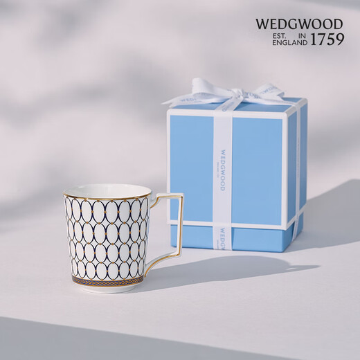 Wedgwood 11.11 Guaranteed Price Golden Age Midnight Blue Mug Bone China Coffee Cup Tea Cup Exquisite Gift Golden Age Midnight Blue Mug 1 piece 300ml
