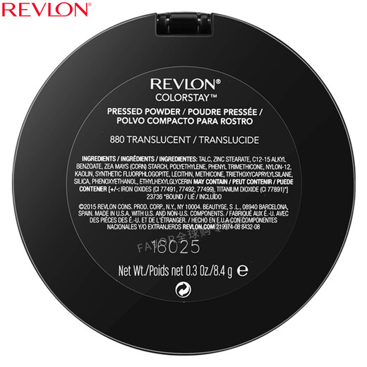 露华浓（Revlon）持久无瑕水润粉饼 遮瑕控油不易脱色服帖定妆粉干粉化妆品女彩妆 880#透明色