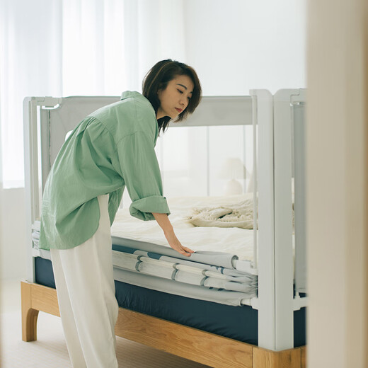 Sure enough, Huggies Bed Fence Baby Anti-fall Guardrail Baby Crib Baffle Spliced Bed Guardrail Vertical Lift Fun Series Soy Milk-Limited Edition 2 Meter Standard One Side