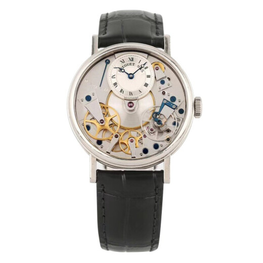 【二手95新】宝玑\/BREGUET 传世系列 18k白金全镂空奢侈品自动机械男士腕表 37mm 手动机械 7027BB/11/9V6