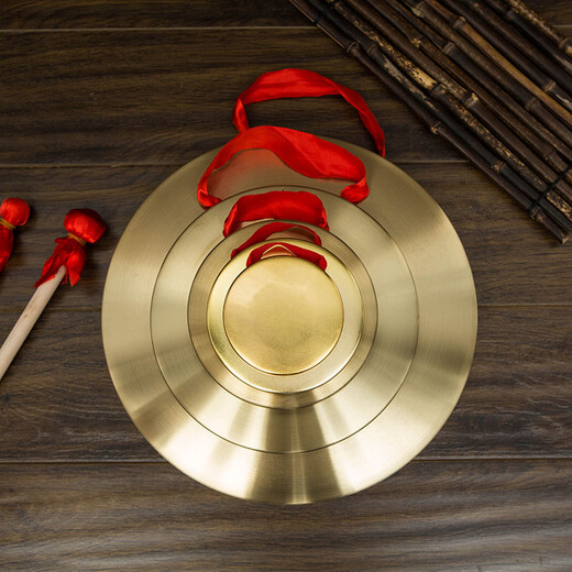 Trois phrases et demi-accessoires set, Gonggong Drum Cymbals, Pure Copper Treble Gong Drum Instruments 15 cm 32 cm 42 cm Prévention des inondations Gong 15 cm Gong + gong Gong
