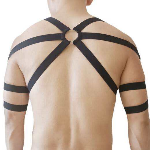 男士内裤丁字裤变态绑带诱惑男专用gay制服激情挑逗血滴子透视挑 黑色 均码