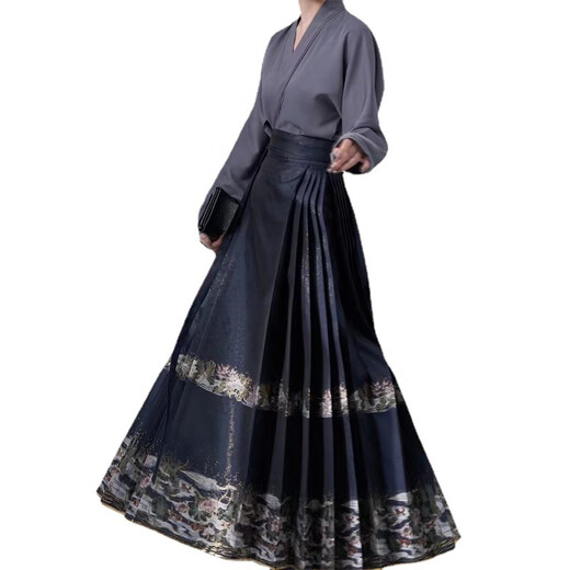 Xian Shengyi horse-faced skirt, new Chinese style, improved Hanfu, Ming-made small women's summer daily commuting to work, horse-faced skirt M