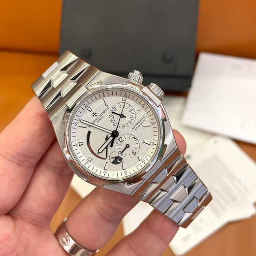 Second-hand 99 new Vacheron Constantin Overseas Series automatic mechanical men's watch date day and night display white plate dense bottom 42mm steel belt folding buckle 47450/B01A-9226 1 fake one pays 3