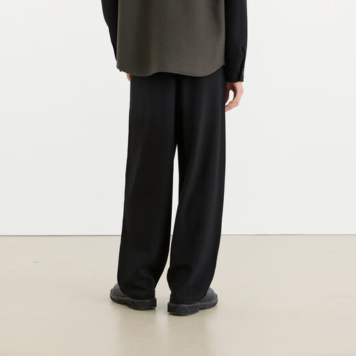 PEACEBIRD Men's Casual Pants Waffle Men's Winter Loose Straight Wide Leg Pants