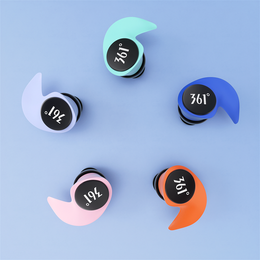 361 Swimming Earplugs Waterproof Swimming Bathing Anti-water Ingress Anti-Choking Children's Diving Nose Clip Artifact Set Earplugs-Haze Blue