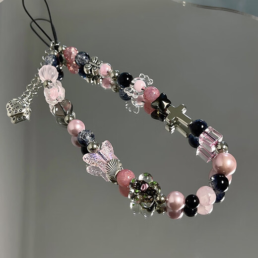 Vionus Handy Lanyard Mobiltelefon Seil hängen Apple Kopfhörer Pro2 Lanyard Männer und Frauen Mobiltelefonkette Kurzes Handgelenk Anti-Verlust USB Multifunktional Hanging Sweet Cool Girl Mobiltelefonkette süße coole Mädchen Mobiltelefonkette