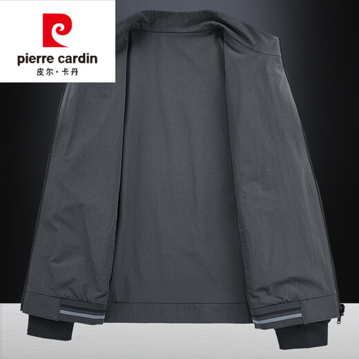 Pier Cardin high-end brand men's clothing for spring and autumn men's double-sided business casual jacket regular business slim-fit lapel jacket top knit black [double-sided wear] 6626 M